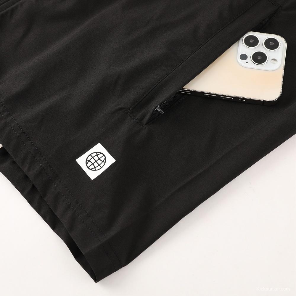 2025 Adidas Black White Half Zipper Jacket+Long Pants S-2XL