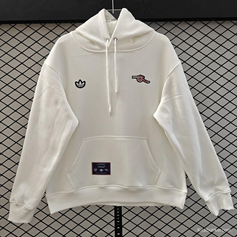 25/26 Arsenal Embroidered Logo Hoodie 7 Colors