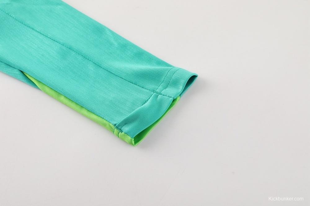 2025 Brazil Lake Green Half Zipper Jacket+Long Pants