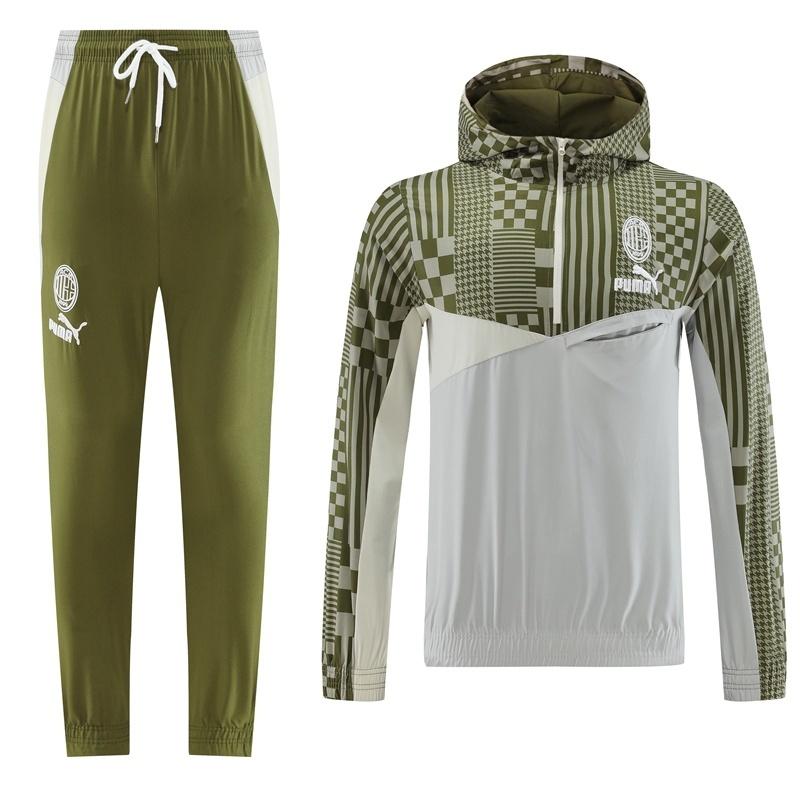 AC Milan Half Zipper Jacket+Long Pants S-2XL