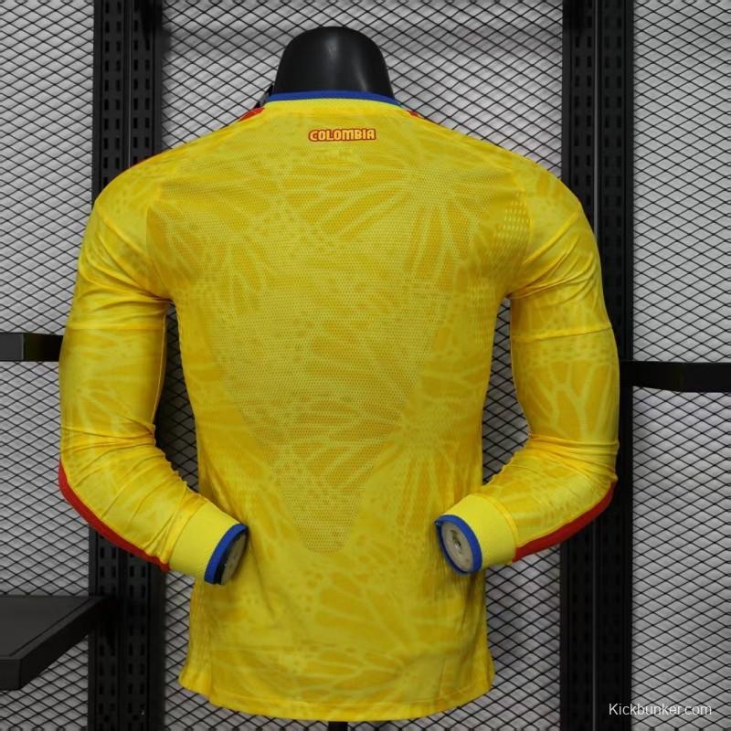 Player Version 2026 Colombia Home Long Sleeve Jersey