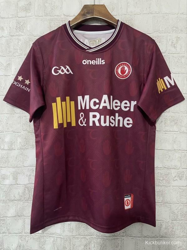 25/26 Tyrone GAA Maroon with Gold Accents Jersey