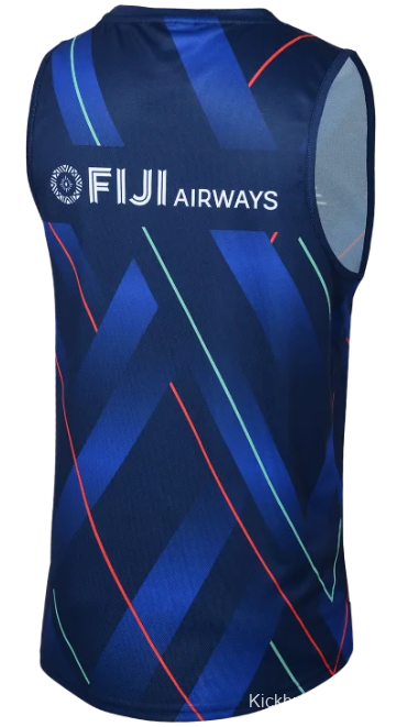 25/26 Fijian Drua Navy with Diagonal Stripes Training Vest