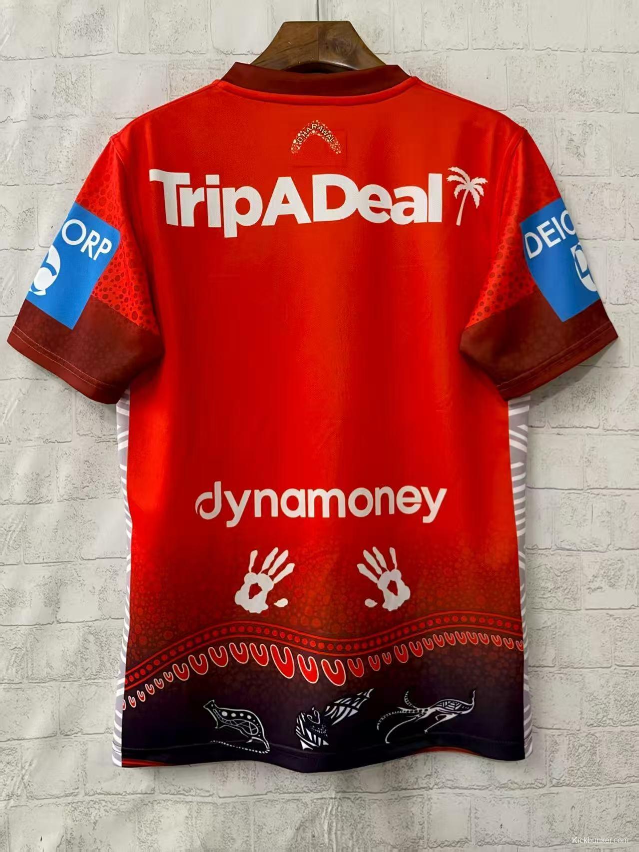 25/26 St George Illawarra Dragons Red with Indigenous Art Jersey