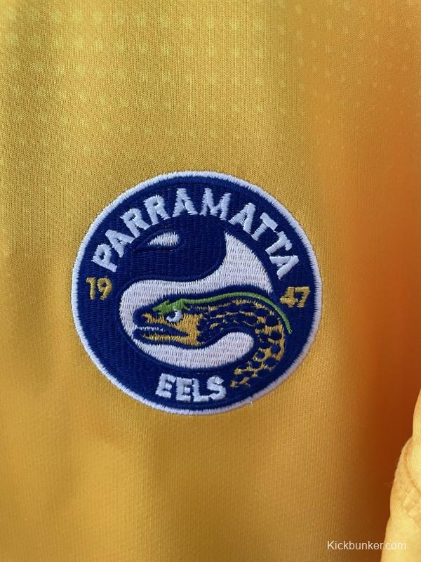 25/26 Parramatta Eels Gold with Navy Stripes Jersey
