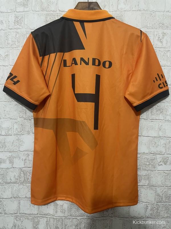 2024 F1  McLaren Racing Papaya Orange with Black Diagonal Stripe Motorsports Polo