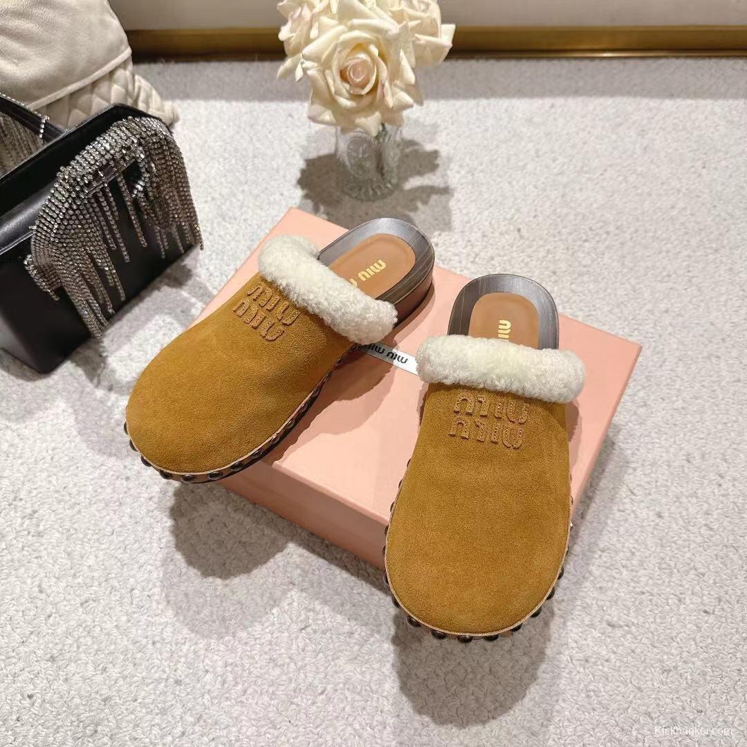 Miu Miu Cotton Shoes Sandals 2025 SS Collection Unique Washing Process - LY00260