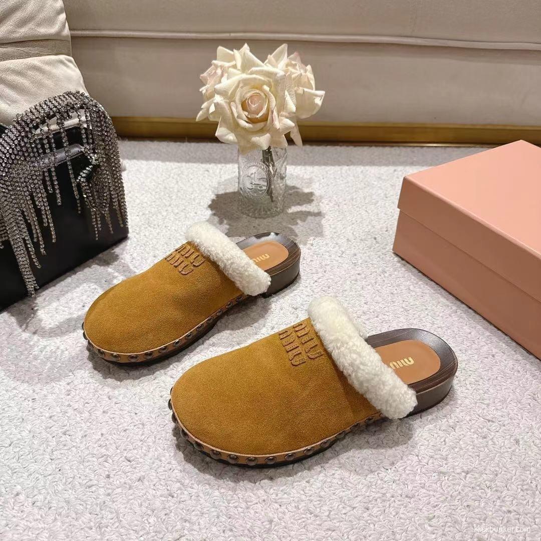 Miu Miu Cotton Shoes Sandals 2025 SS Collection Unique Washing Process - LY00260