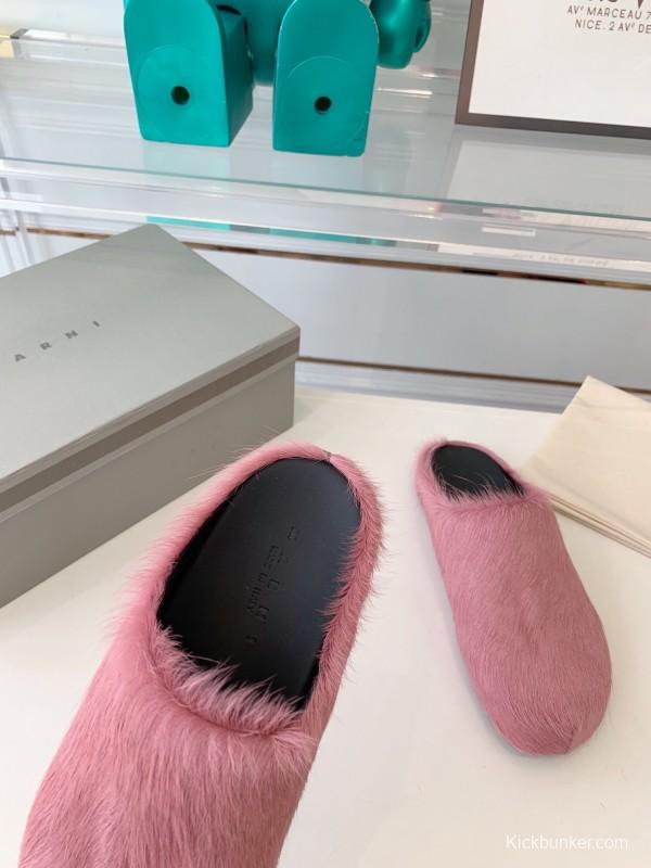 Marni 2025/SS Mule Shoes with Pony Hair - LY00