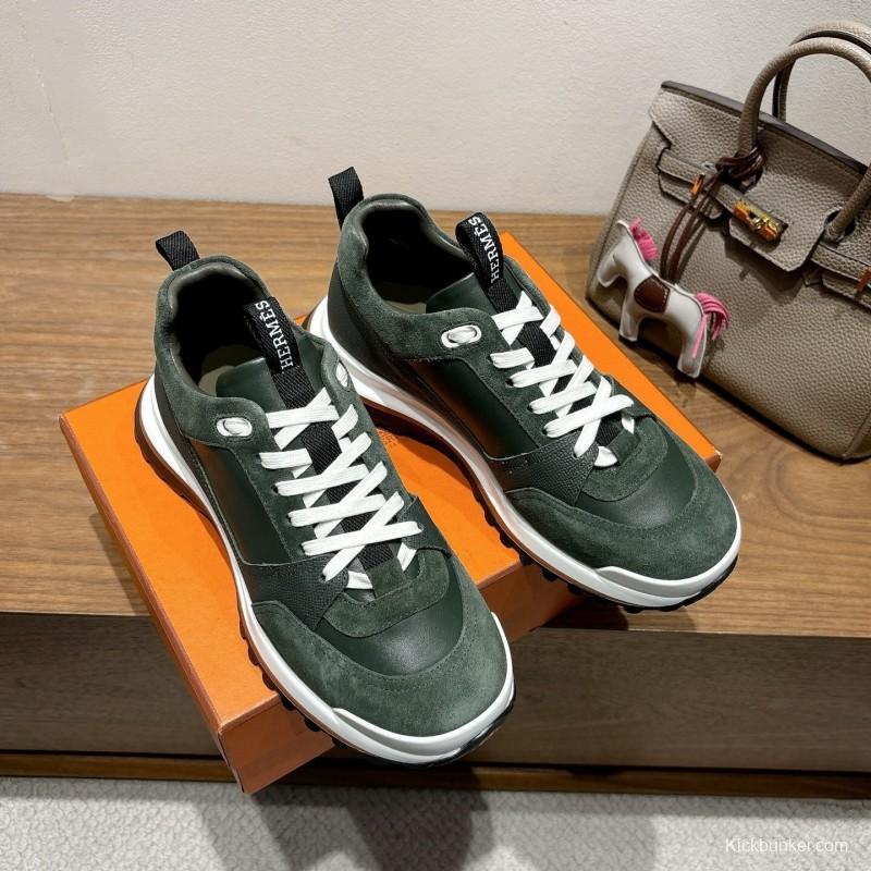 Hermes Boot-Type Shoes with Classic British Color Blocking Design - AS00410