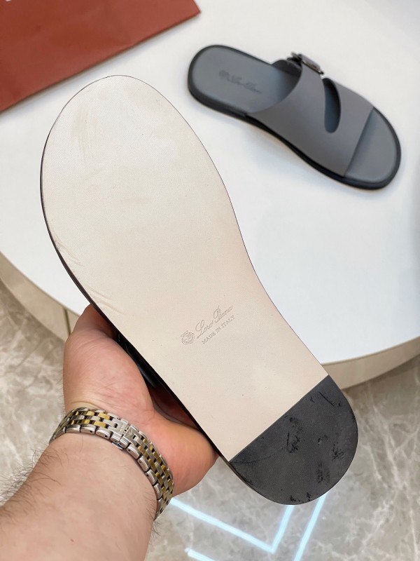 Loro Piana 2025 SS Men's Spring Summer Slippers with High-Quality Stitching and Comfortable Sole - AS00250