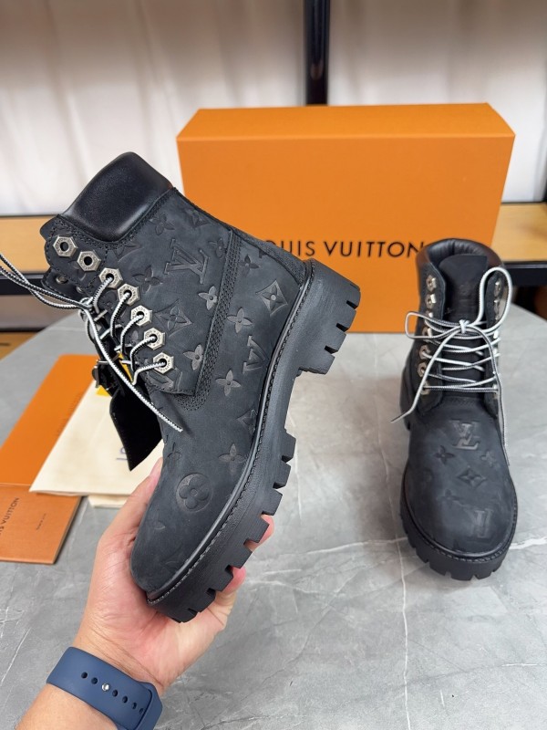 Timberland x LV Monogram Ankle Boots Waterproof Suede - LY00380