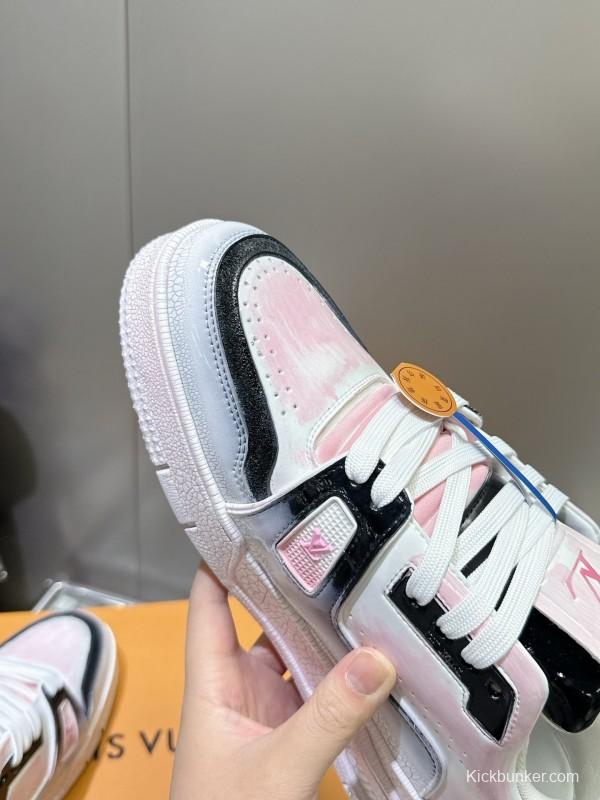 Louis Vuitton Trainer Basketball Series Cracked Ice Glue Process Sneakers - LY00490