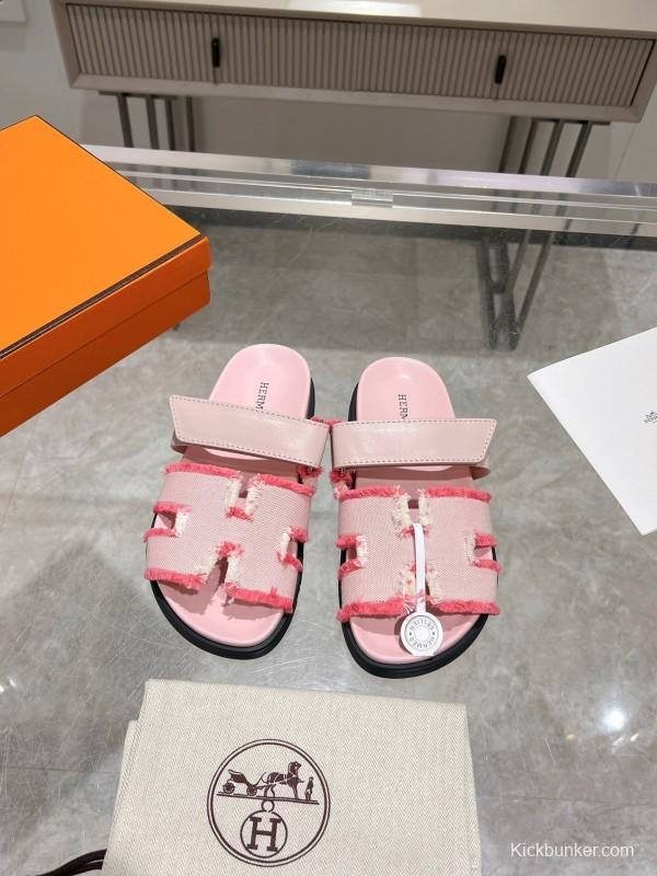 H Sandals 2025SS Latest Official Weaving Tassel Slides - LY00270