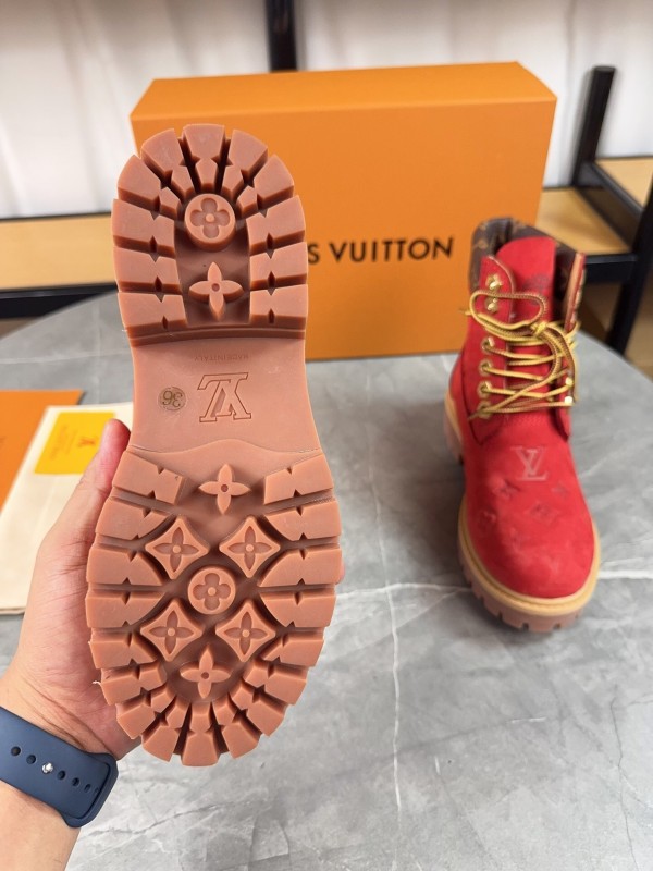 Timberland x LV Monogram Ankle Boots Waterproof Suede Leather - LY00380