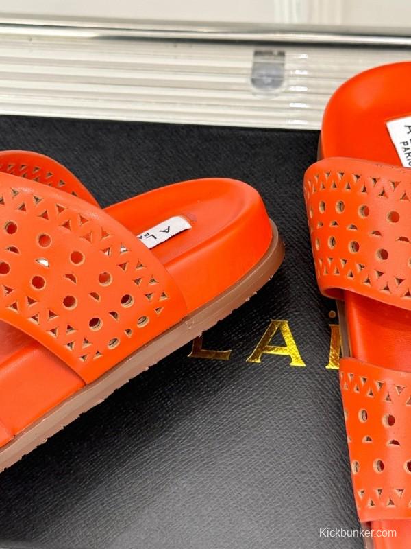 Alaia Spring Summer 2025 Laser-Cut Openwork Casual Sandals - KFY00260