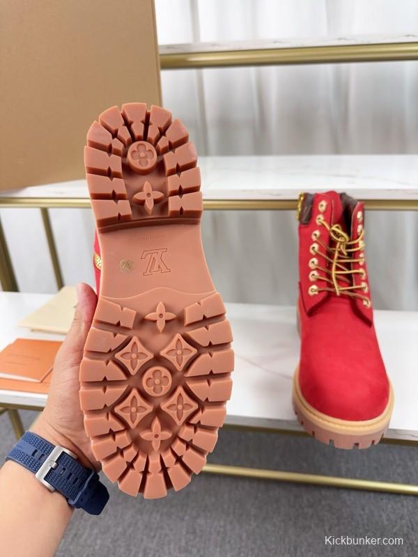 Timberland x LV Monogram Ankle Boots Waterproof Suede - LY00380