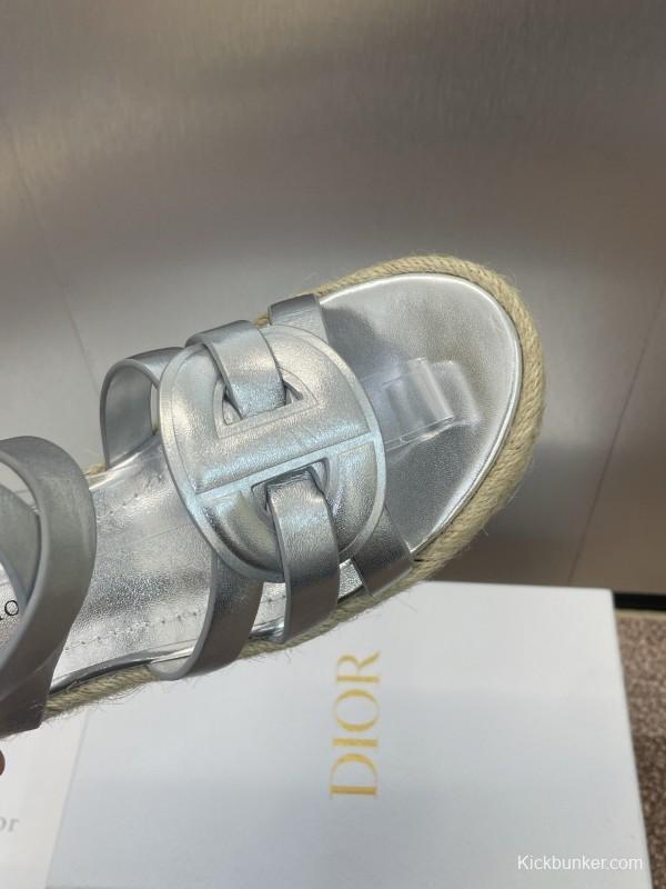 Dior D-Club Jelly Color Hollow Layered Cross Strap Platform High Heel Women's Shoes - KFY00290