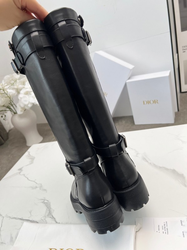 Dior 2025/SS Retro British Style Brogue New Knight Boots - LY00460