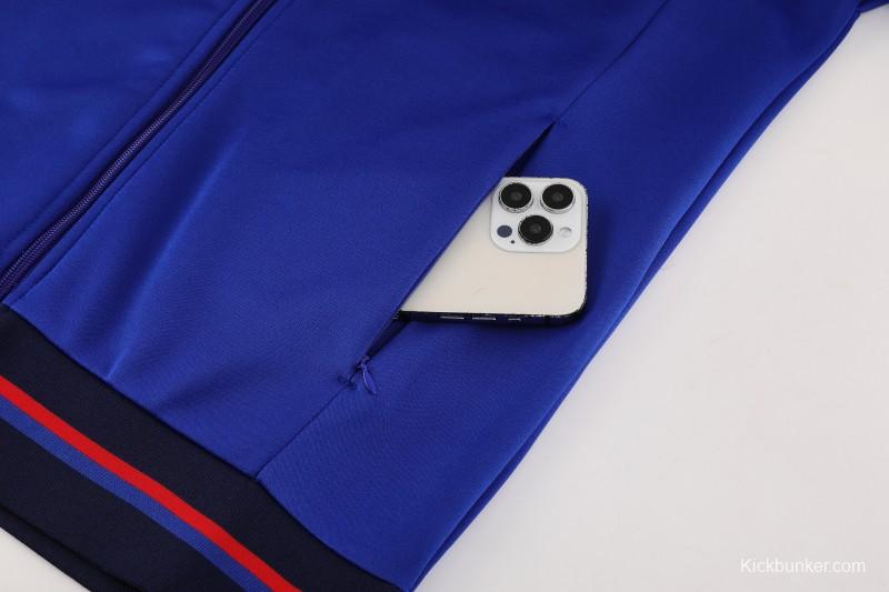 25/26 Olympique lyonnais/Lyon Blue Full Zipper Jacket+Long Pants