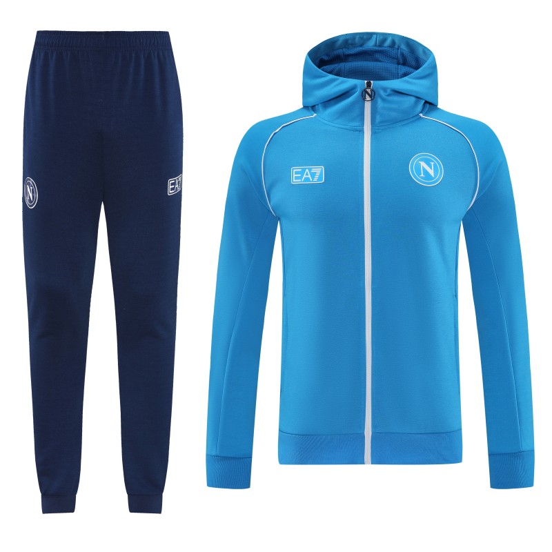 25/26  Napoli Sky Blue  Full zipper Jacket Tracksuit+ long pants
