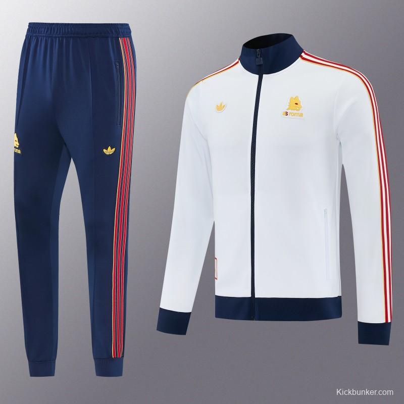 25/26 Roma White Full Zipper Jacket + Long Pants