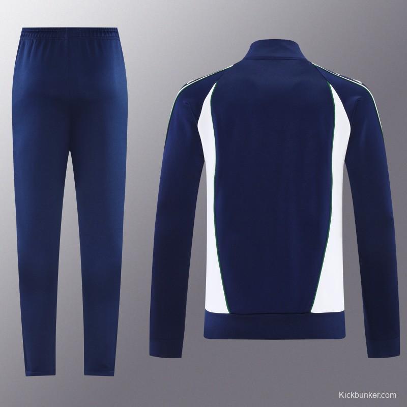 26/27 Real Betis x Kappa Navy Blue  Full Zipper Jacket Tracksuit + Long Pants