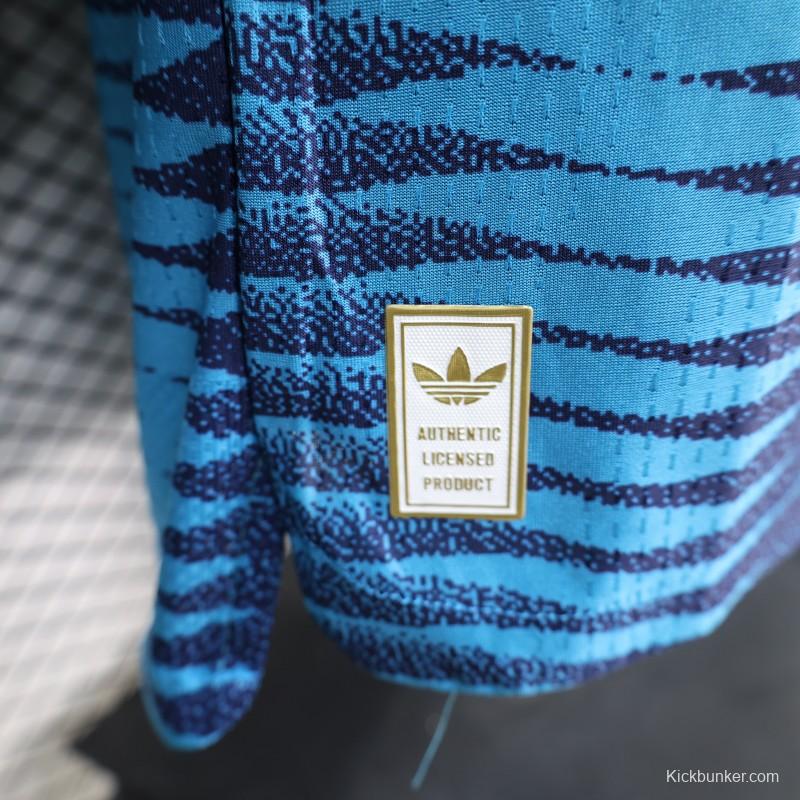 2026 Player Version Colombia Blue with Wavy Zigzag Pattern Jersey