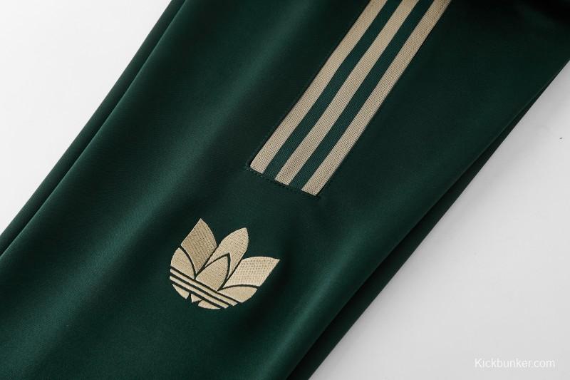 2026 Adidas Navy Green  Full Zipper Jacket + Long Pants