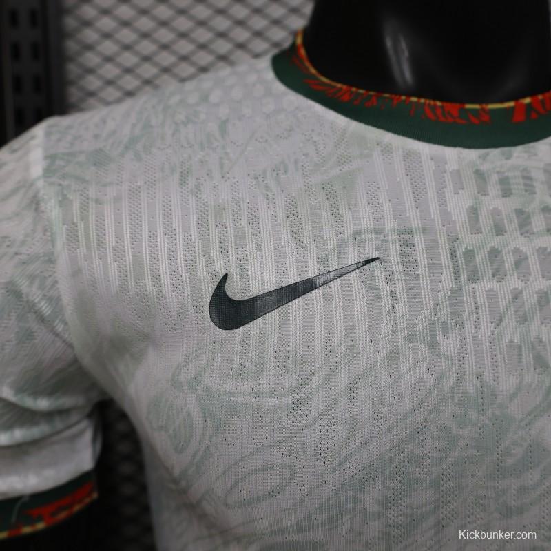 Player Version 2026 Portugal FPF Nike Special Edition White Lion Embossed Heritage Jersey