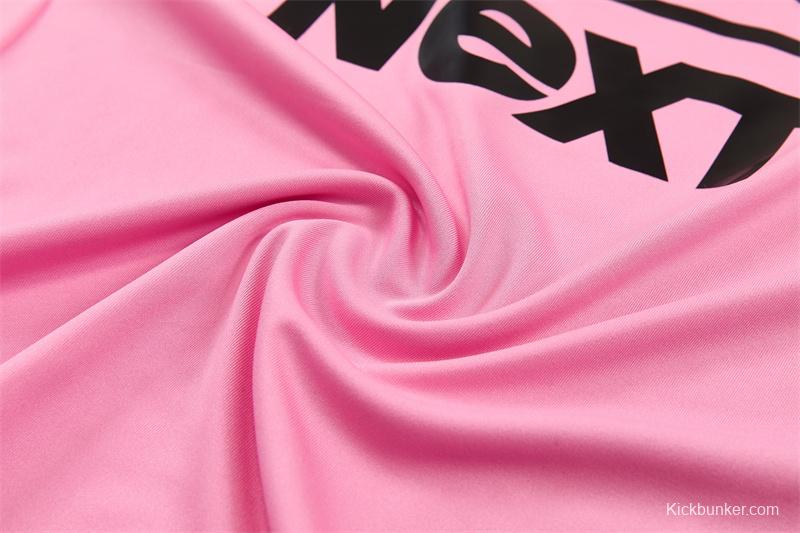 2026 Inter Miami CF Pink  Half Zipper Jacket Tracksuit + Black Long Pants