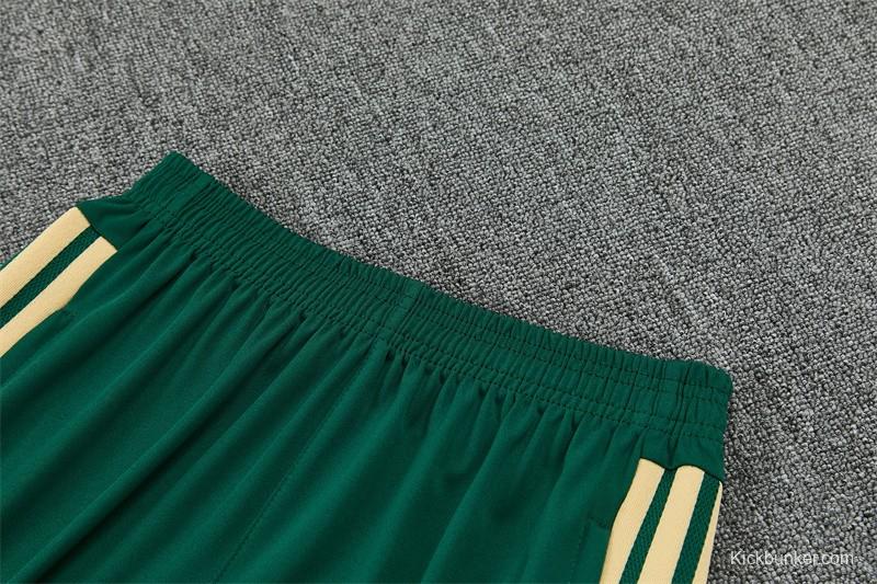 2026 Real Madrid Dark Green Camouflage  Half Zipper Jacket Tracksuit + Long Pants (Adidas)