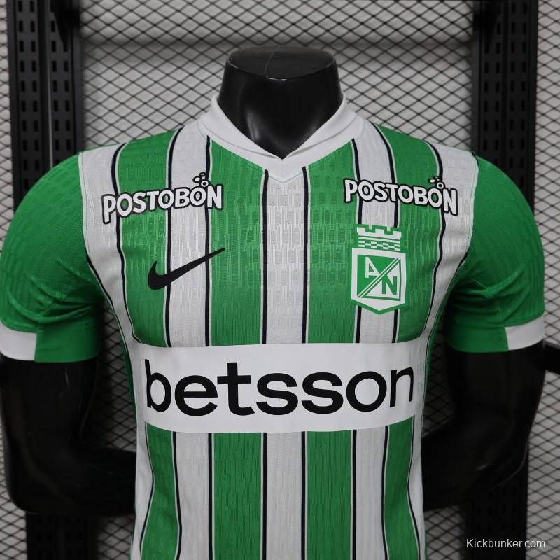 Player Version 26/27 Atlético Nacional Green & White with Vertical Stripe Home Jersey