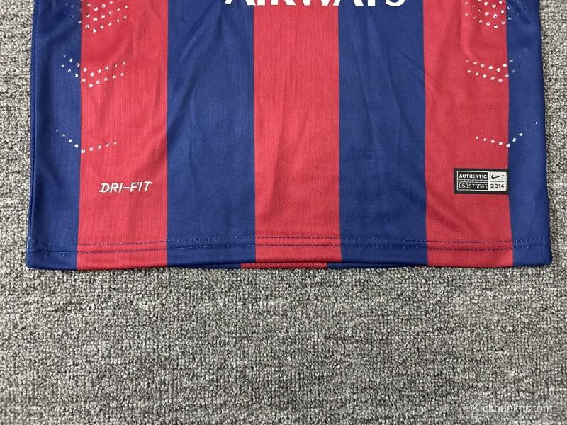 Retro Kids 14/15 Barcelona Home Long Sleeve Jersey