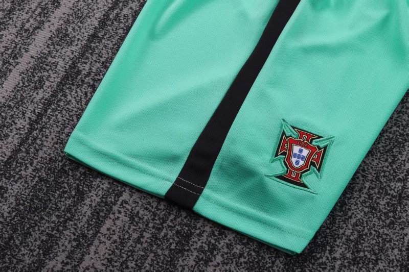 Retro Kids 2016 Portugal Away Green Jersey