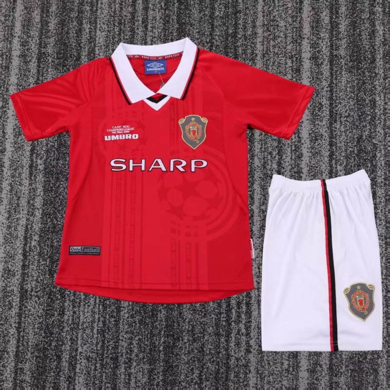 Retro Kids 99/00 Manchester United Home Jersey