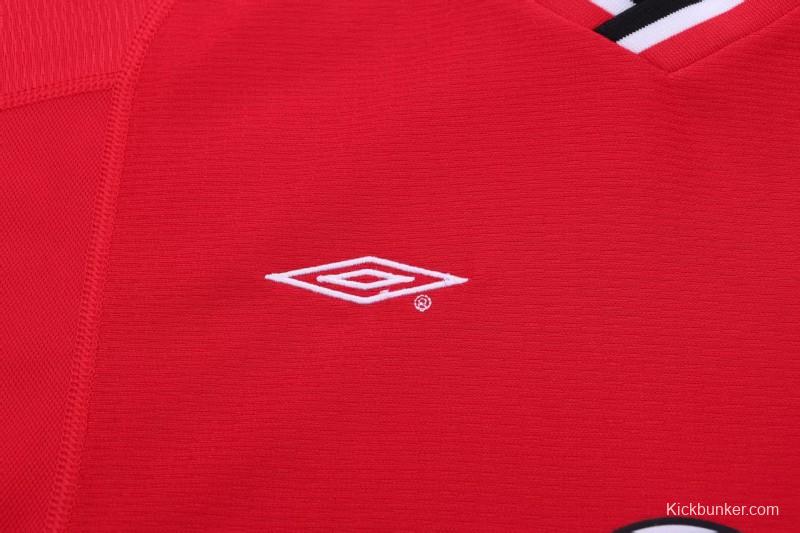Retro 2000/02 Kids Manchester United Red Home Jersey