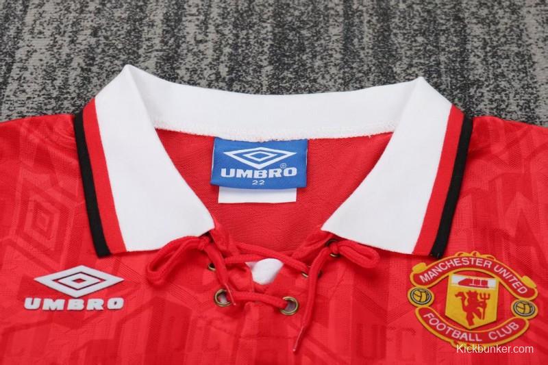 Retro 92/94 Manchester United Red Home Jersey