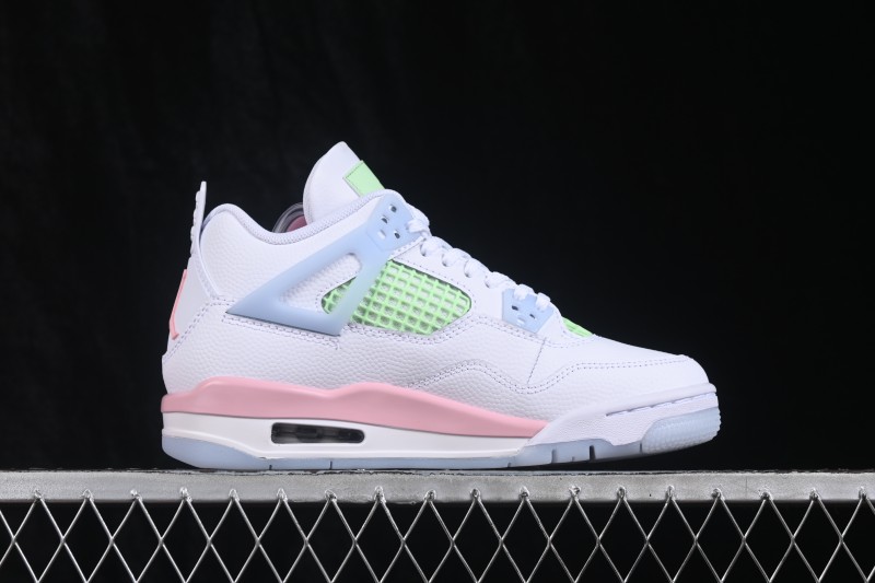 Nike Air Jordan 4 Retro Valentine's Day Edition Basketball Shoes with Macaron Color Accents - IB7068-100