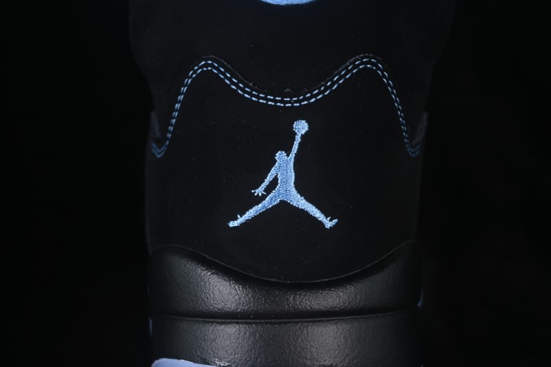 Nike Air Jordan 5 Retro 'Black University Blue' AJ5 Running Shoes with Premium Leather Upper - DD0587-008