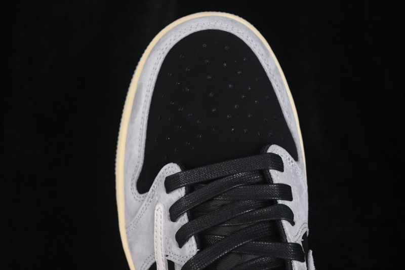 Nike Travis Scott Air Jordan 1 Low OG Retro Basketball Shoes with Reverse Swoosh Design - DM7866-010