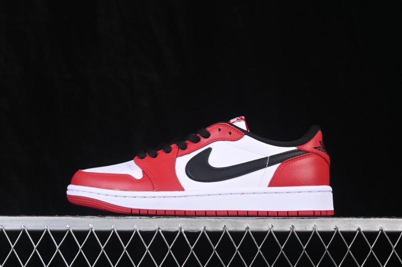 Nike Air Jordan 1 Low OG Retro Basketball Shoes with Classic White Red Black Colorway - HQ6998-600