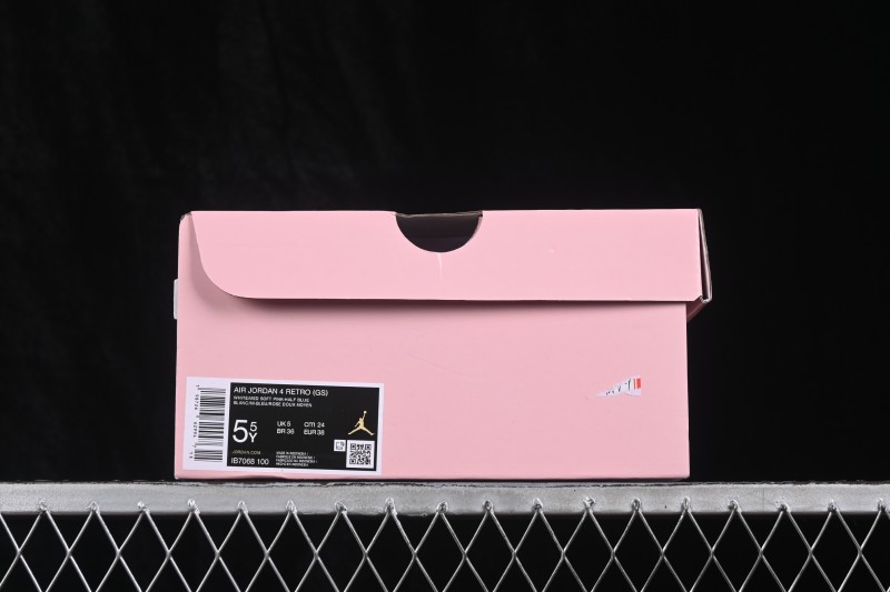 Nike Air Jordan 4 Retro Valentine's Day Edition Basketball Shoes with Macaron Color Accents - IB7068-100
