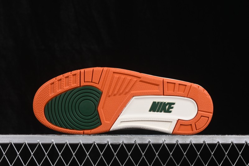 Nike Air Jordan 3 Retro 'Miami' Sneakers with Premium Leather and Bold Colorblocking - IF4491-100