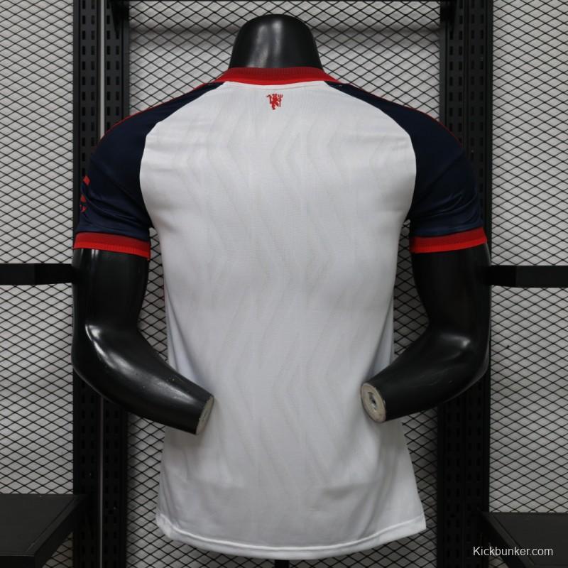 Player Version 26/27 Manchester United Navy & White V-Panel Away Jersey
