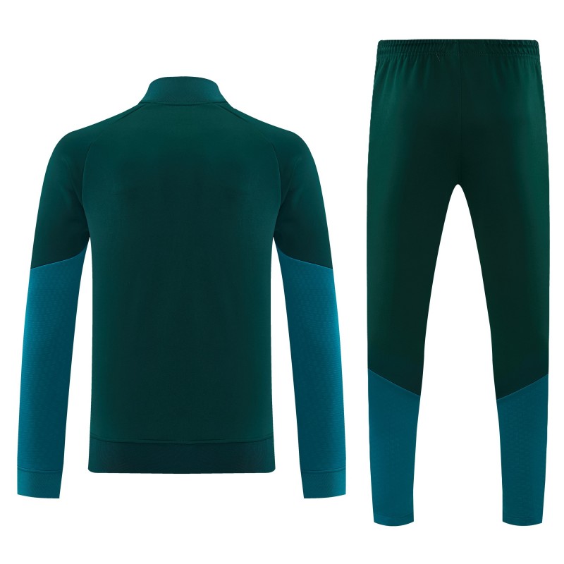 26/27 Real Madrid Dark Green Full Zipper Jacket Tracksuit + Long Pants