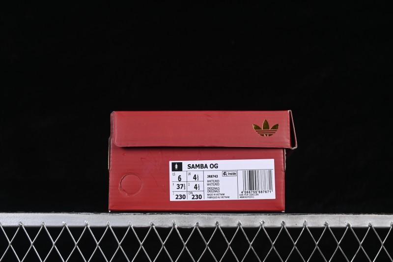 Adidas Samba OG Classic Skateboarding Shoes with Suede Upper - JR8743