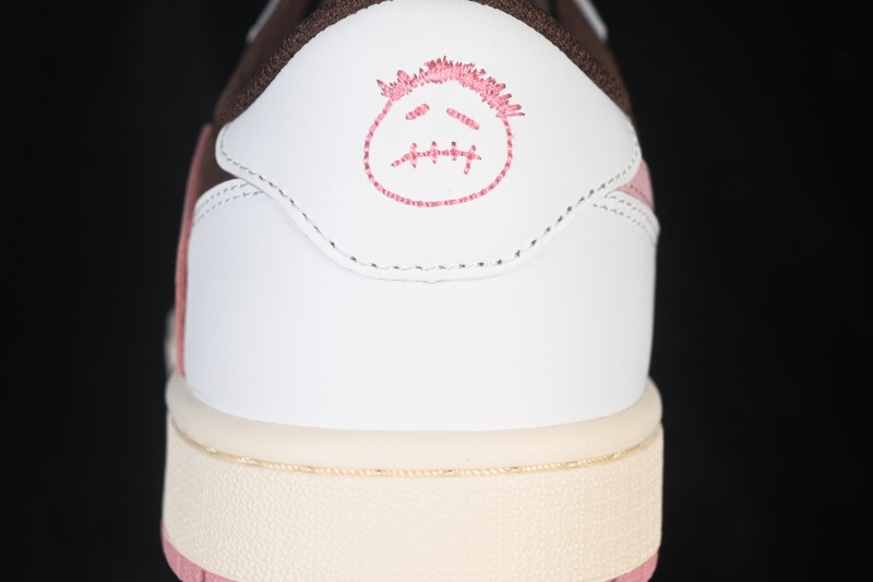 Nike Travis Scott x Air Jordan 1 Low OG Retro High-Quality Sneakers with Reverse Swoosh Design - DZ4137-206
