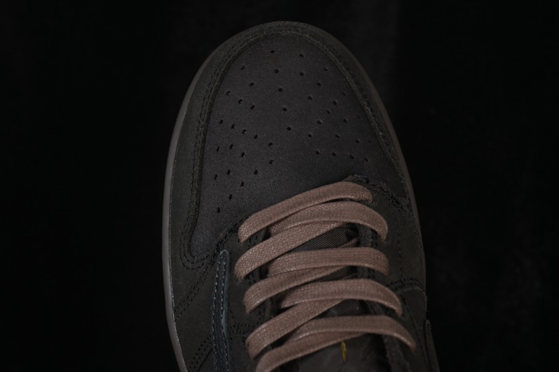 Nike Air Jordan 1 Low OG Travis Scott Reverse Swoosh Premium Leather Sneakers - DM7866-202