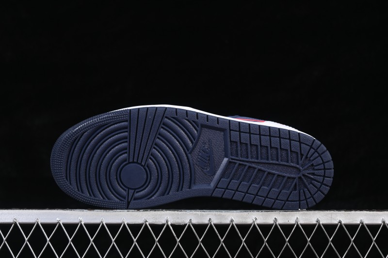Nike Air Jordan 1 Low Retro Basketball Sneakers with Iconic Color Blocking - CZ8454-400